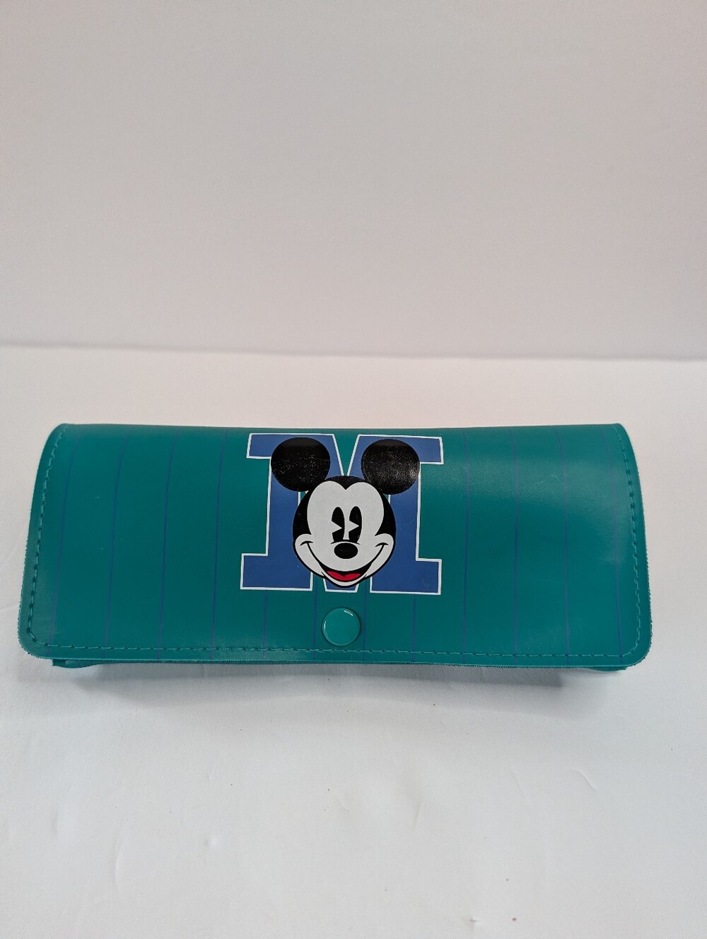 VINTAGE Disney Mickey Mouse Marchon Eyeglass Case Teal and Blue Never Used